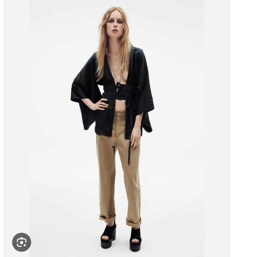 Zara Chino Tan Trouser Pant size Small